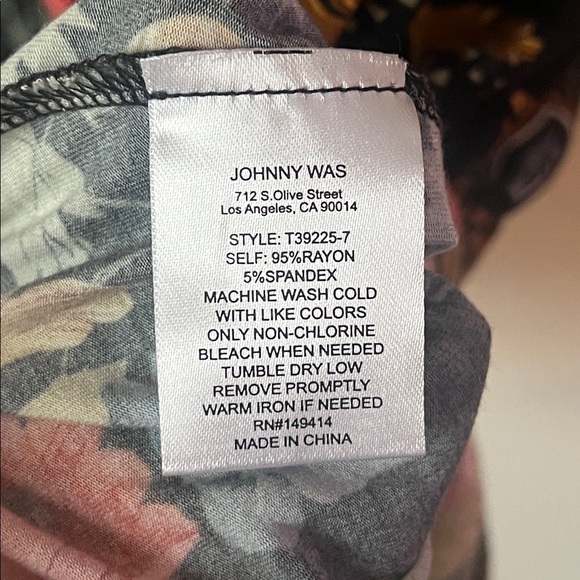 Johnny Was Womens THE JANIE FAVORITE ELBOW SLEEVE MOCK NECK DRESS Sz Lg ♠️ - Picture 8 of 8